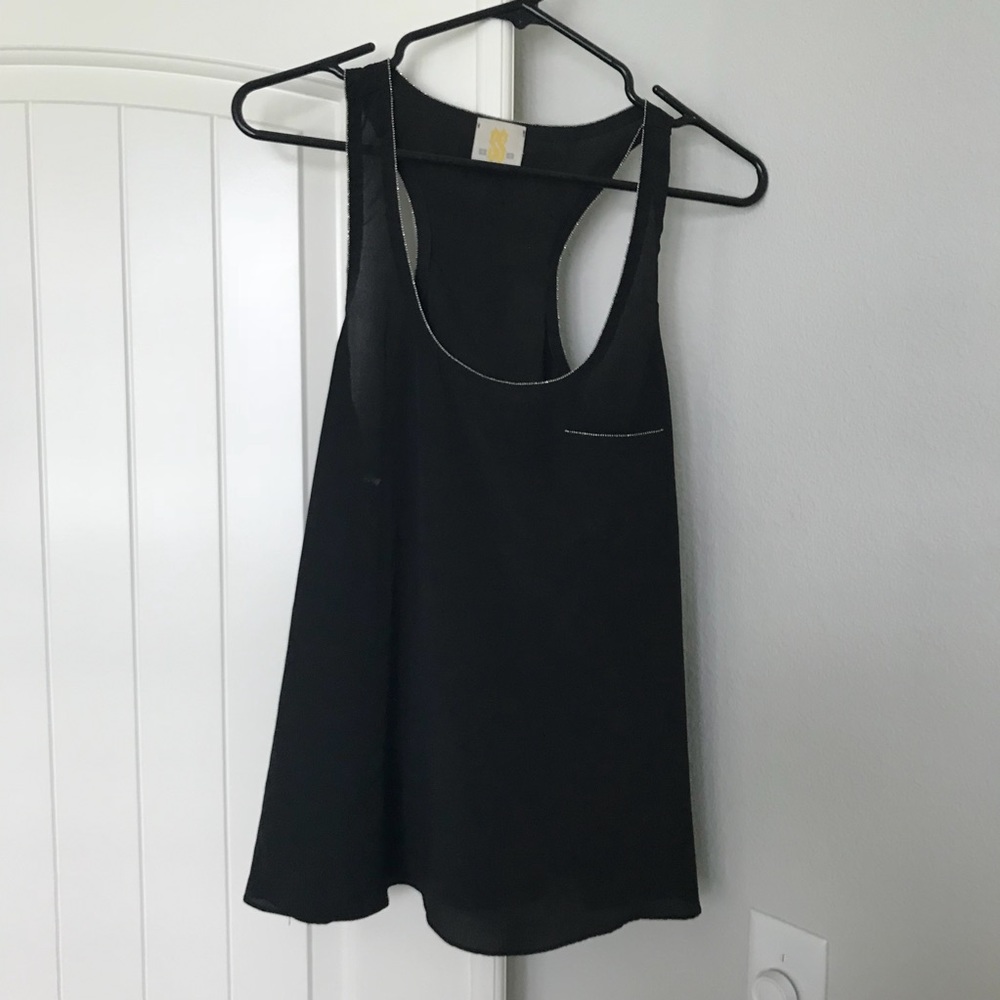 Black Razor Back Tank Top